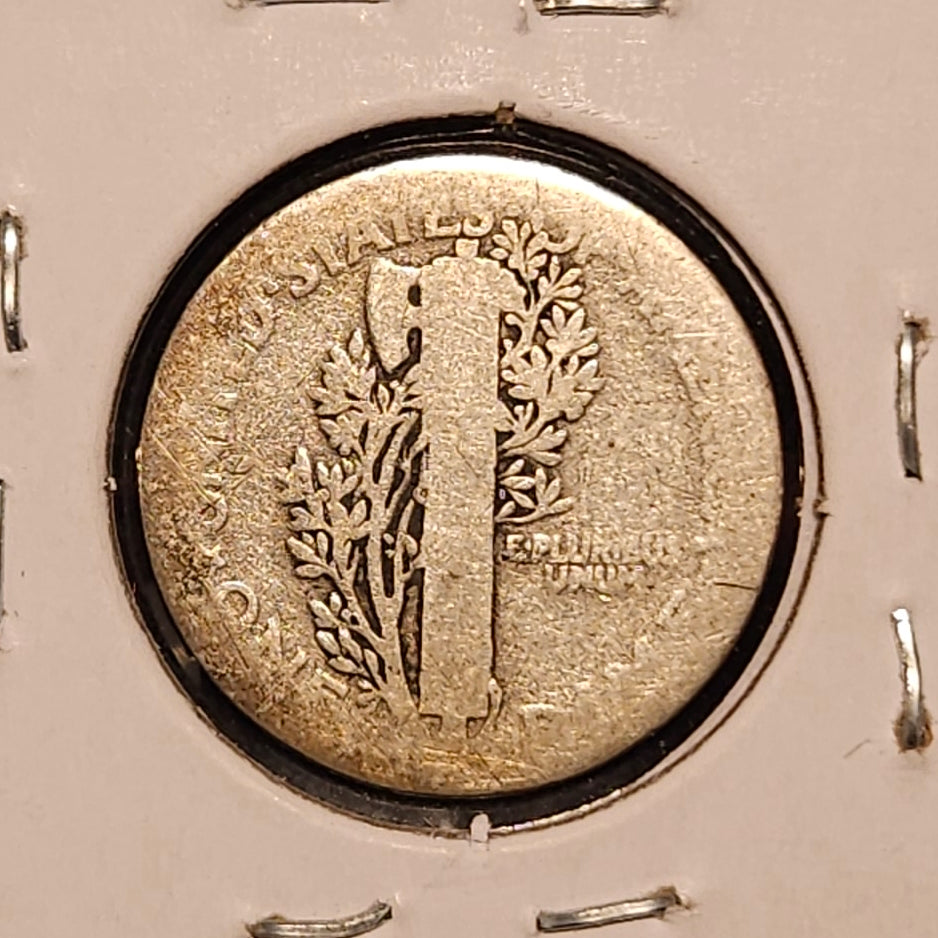 1921-P Mercury Dime Key Date Ungraded   Cleaned