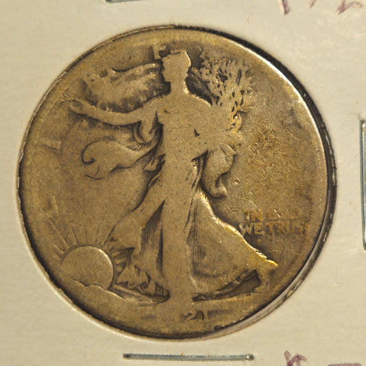 1921-S Walking Liberty Half Dollar  Ungraded Good  Key Date Coin!!