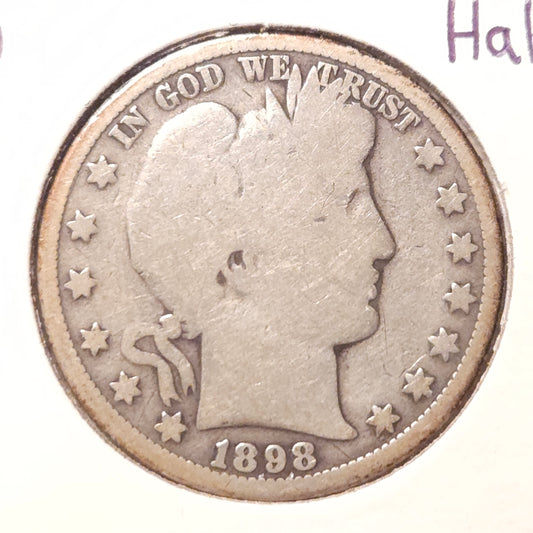 1898-O Barber Half Dollar  Ungraded Almost Good