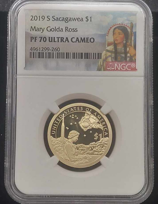 2019-S Sacagawea Dollar NGC PF70 Ultra Cameo Beautiful Graded Proof Coin!!!