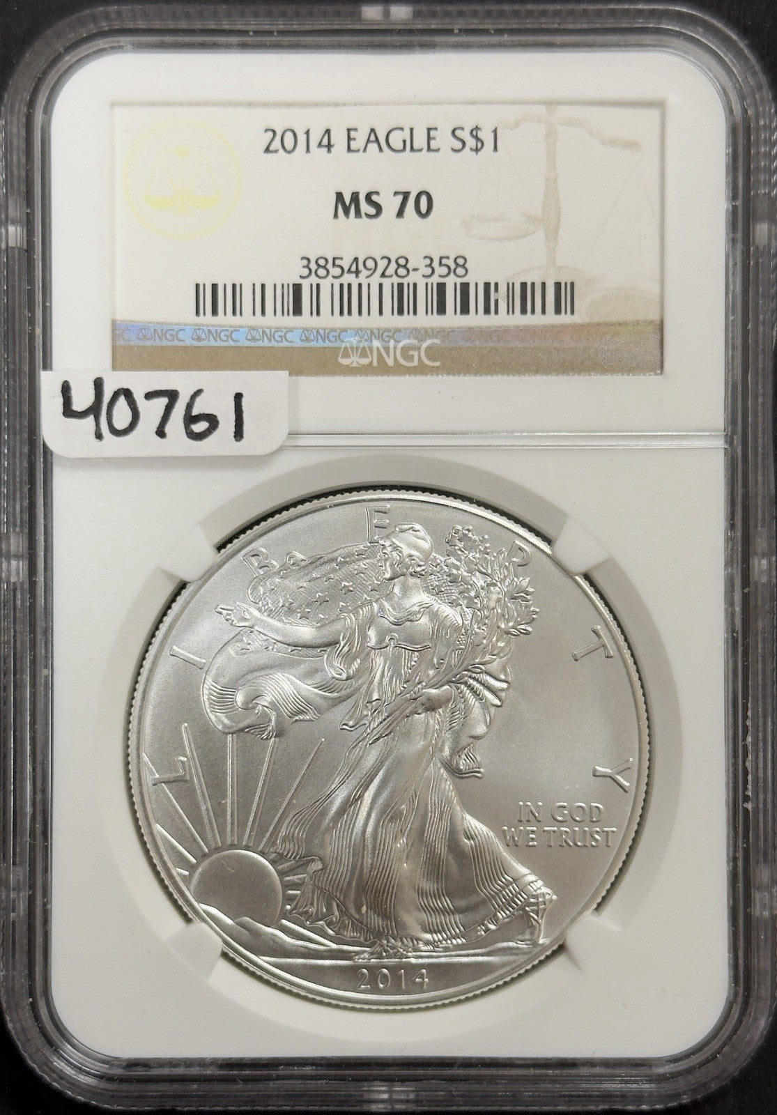 2014 Silver Eagle - NGC MS70 ( 40761 )
