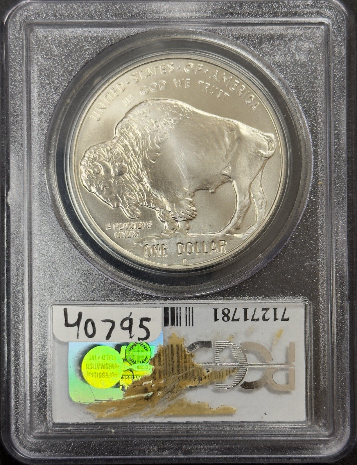 2001 D American Buffalo Silver Commemorative Dollar - PCGS MS69 ( 40795 )