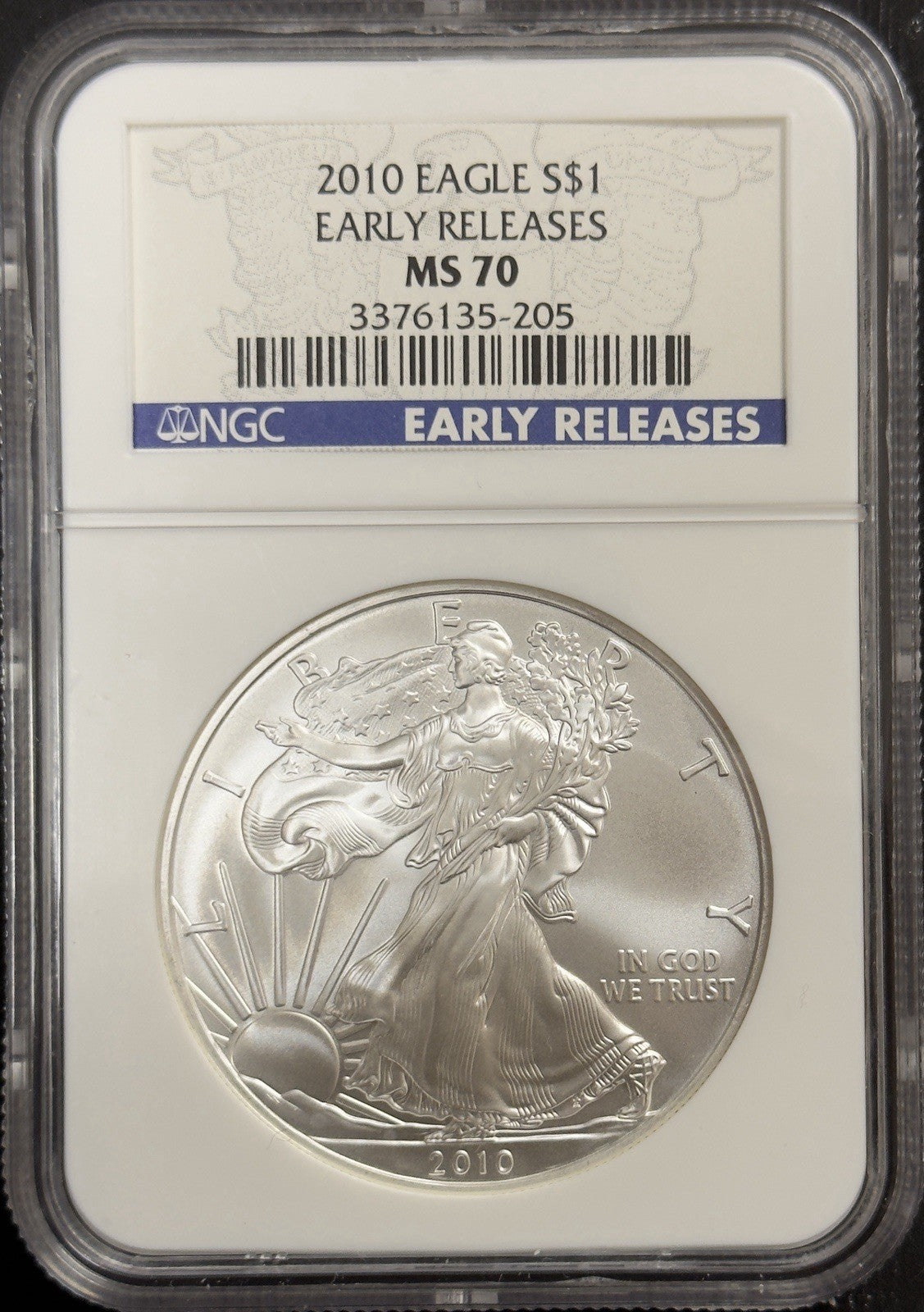 2010 Silver Eagle - NGC MS70 ( 40636 )