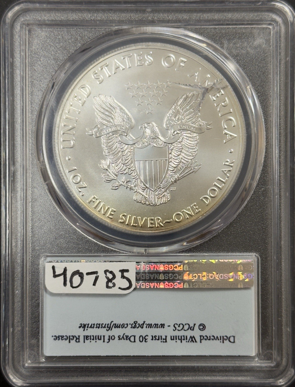 2016 Silver Eagle - PCGS MS70 ( 40785 )