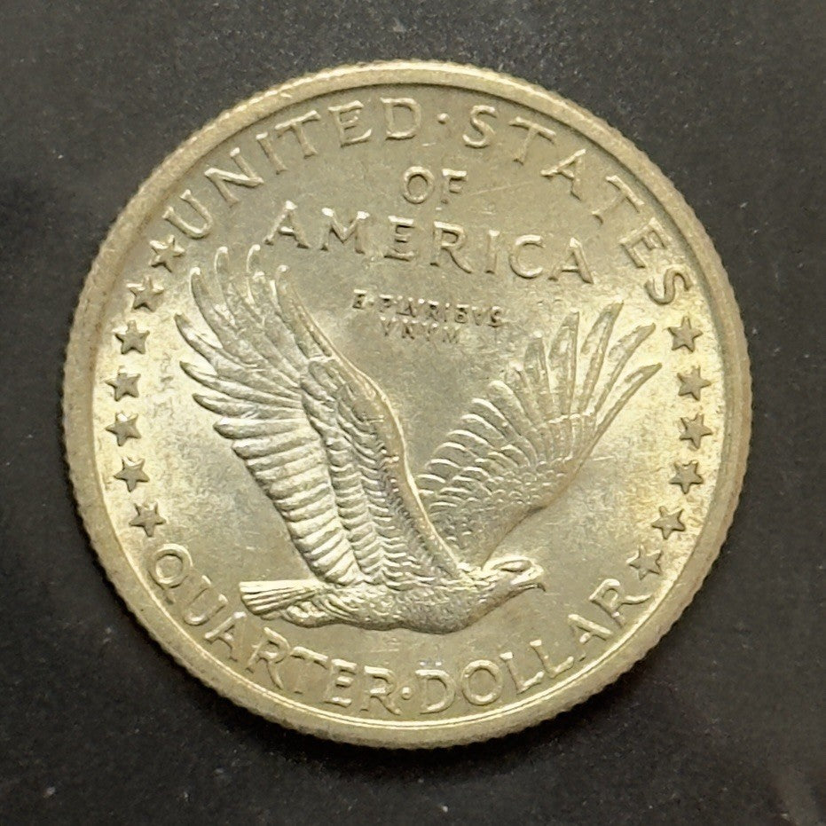 1917 Standing Liberty Quarter - Mint State FH Type 1 *Crackout* ( 40496 )