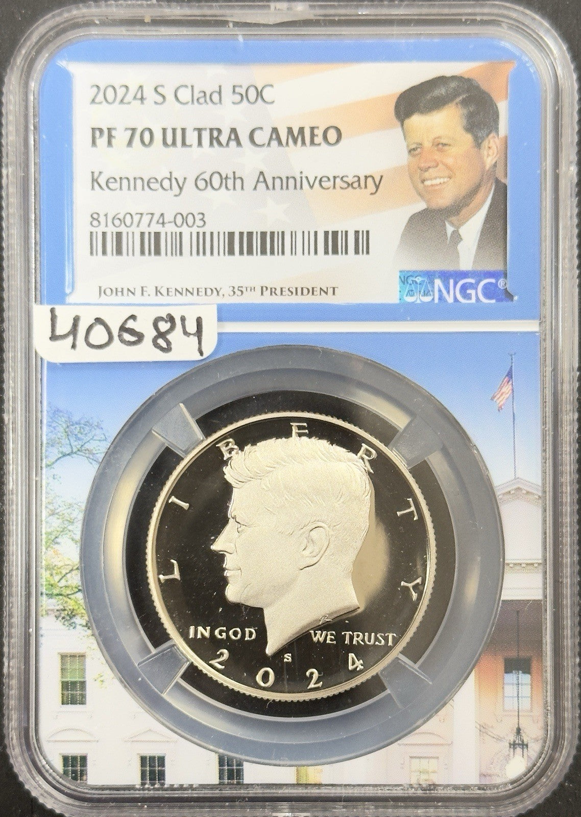 2024 S Kennedy Half Dollar - NGC PF70 Ultra Cameo ( 40684 )