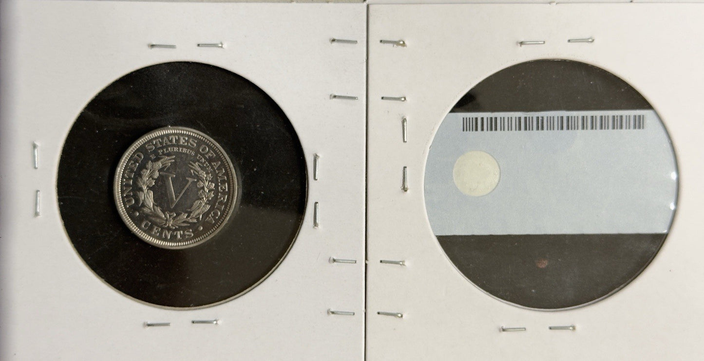1907 V Nickel - Proof *Crackout* ( 40491 )
