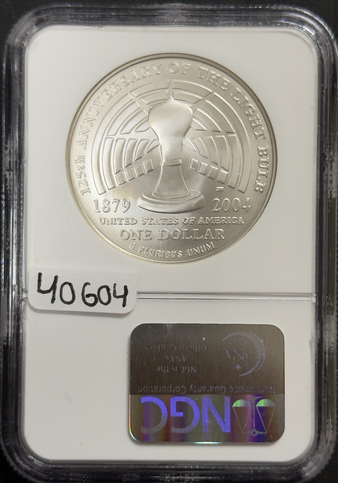 2004 P Thomas Alva Edison Silver Dollar - NGC MS70 ( 40604 )