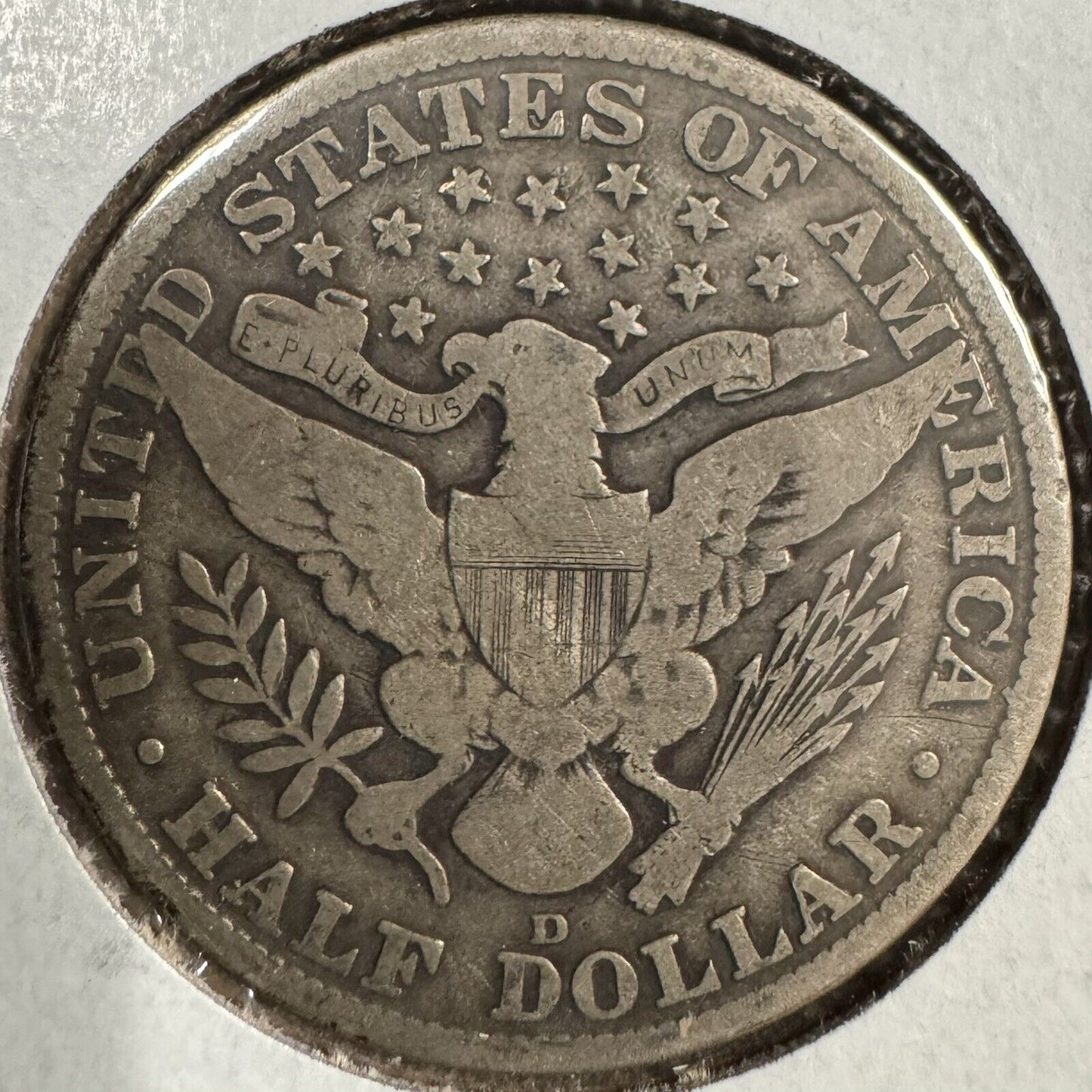1912 D Barber Half Dollar - Very Good