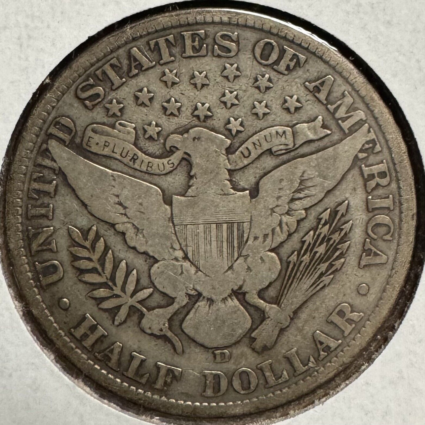 1907 D Barber Half Dollar - Very Good