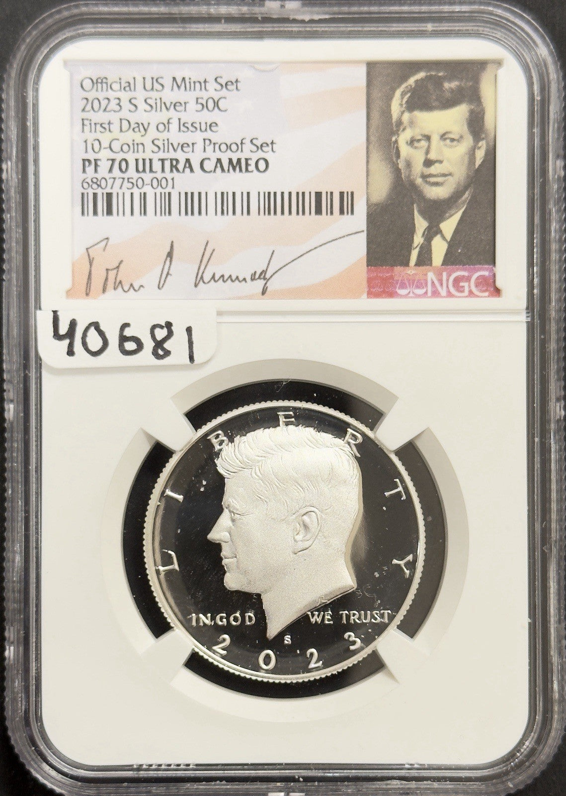 2023 S Kennedy Half Dollar Silver - NGC PF70 ( 40681 )