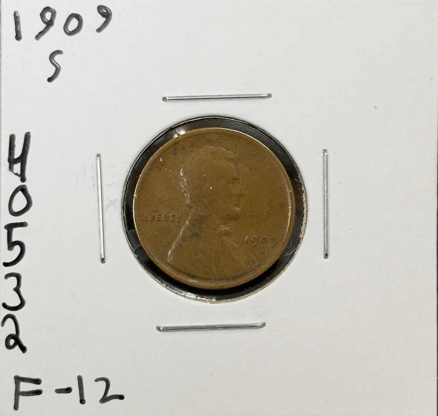 1909 S Wheat Cent - Fine ( 40432 )