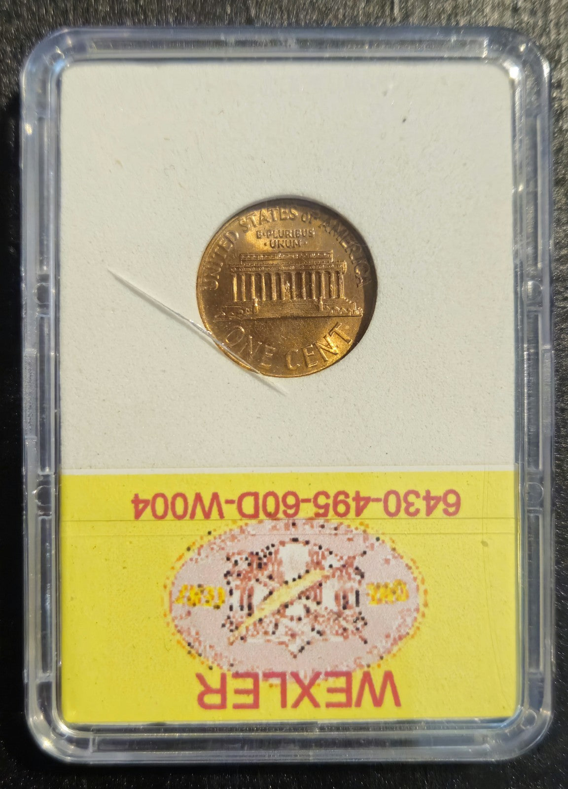 1960-D/D Lincoln Cent Error RPM-019 Wexler WRPM-004 Die Stage D (B1126)