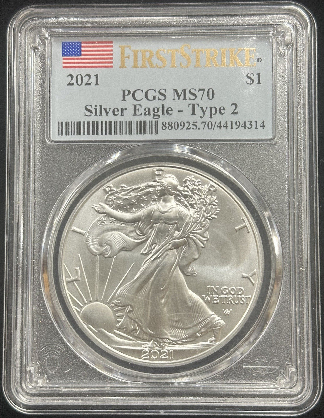 2021 Silver Eagle Type 2 PCGS MS70 - JP29