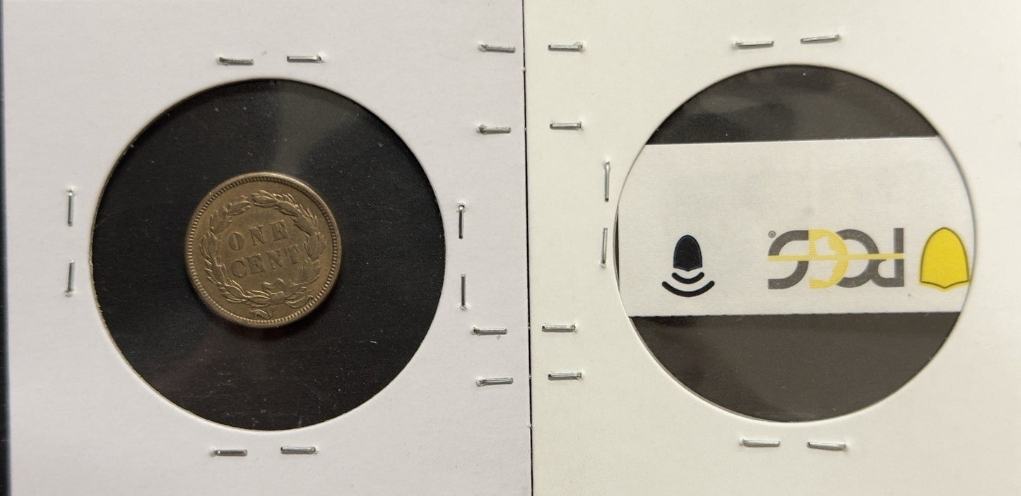 1859 Indian Head Cent - Almost Uncirculated *Crackout* ( 40482 )