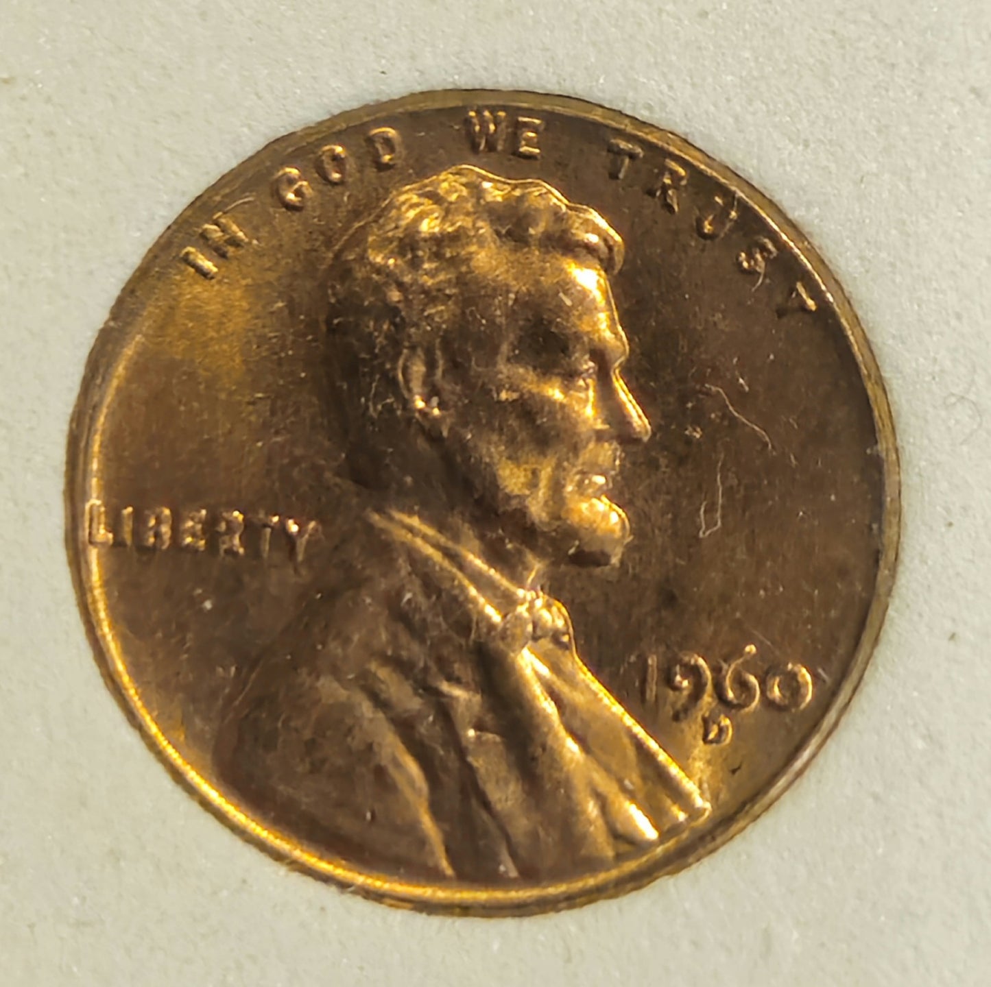 1960-D/D Lincoln Cent Error RPM-019 Wexler WRPM-004 Die Stage D (B1126)