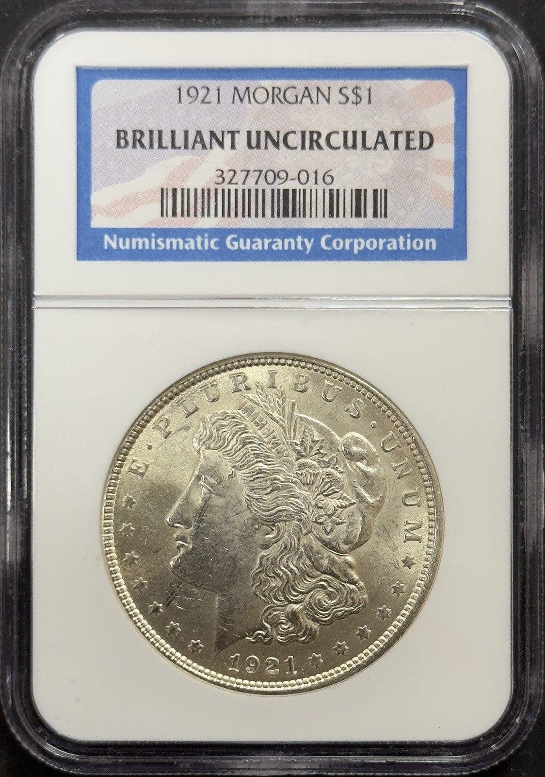 1921 Morgan Dollar - NGC Brilliant Uncirculated ( 40527 )