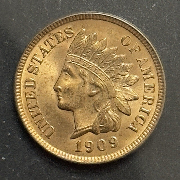 1909 Indian Head Cent - Mint State *Crackout* ( 40488 )