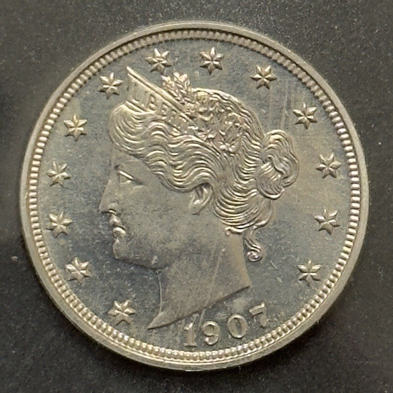 1907 V Nickel - Proof *Crackout* ( 40491 )