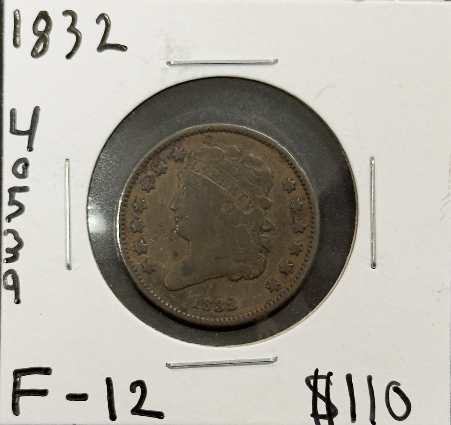 1832 Classic Head Half Cent - Fine ( 40539 )