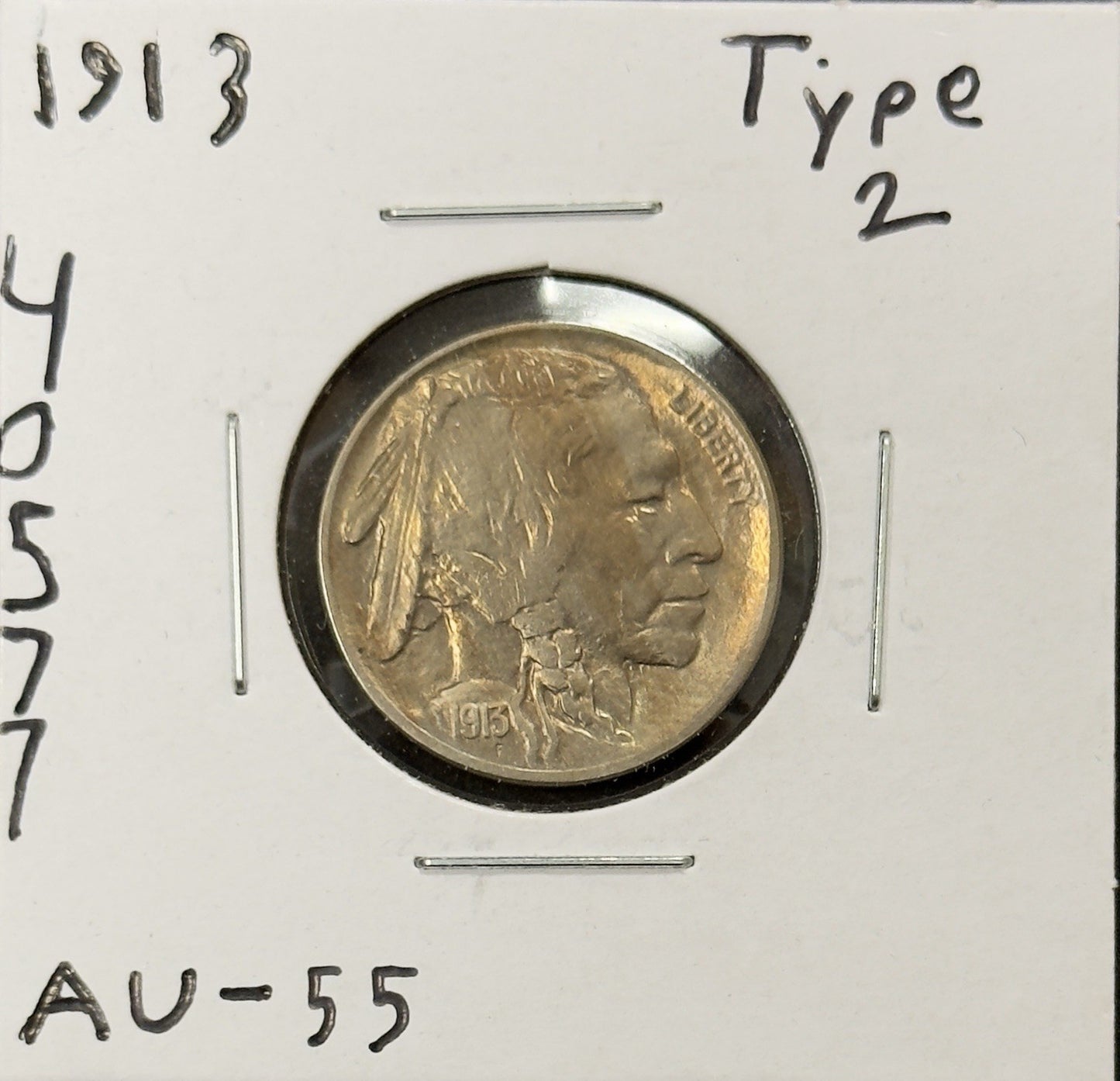 1913 Buffalo Nickel Type 2 - Almost Uncirculated ( 40577 )