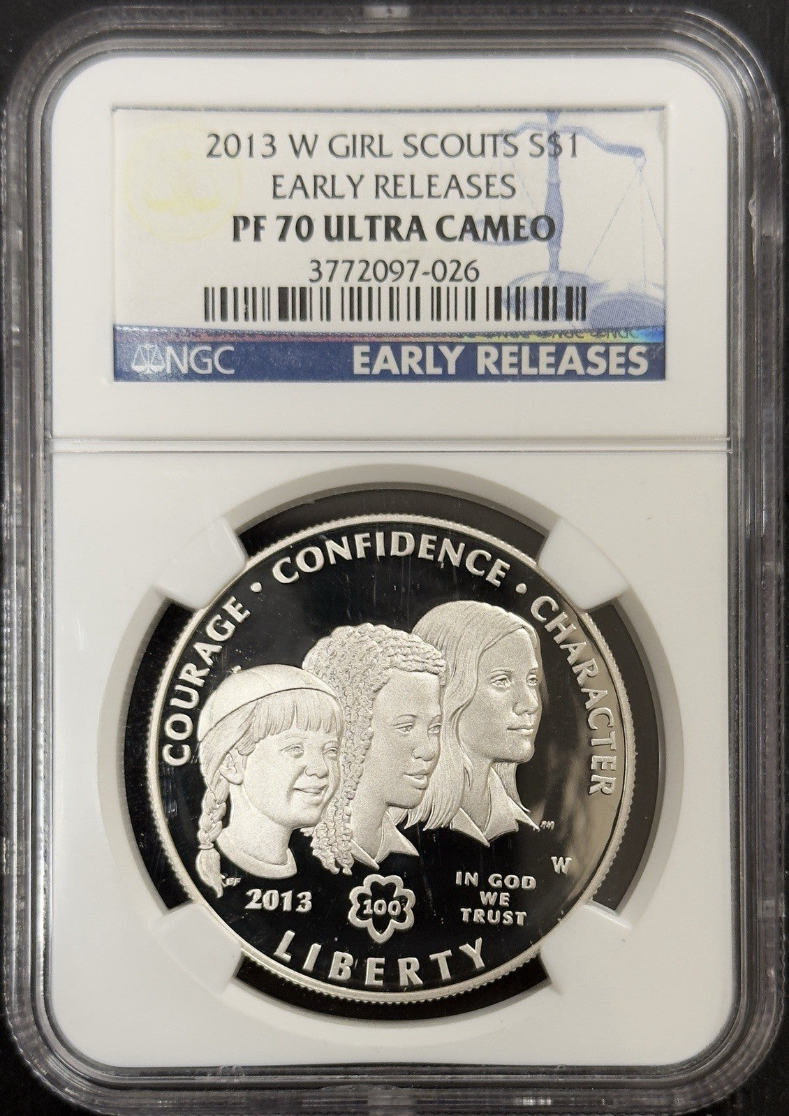 2013 W Girl Scouts Commemorative Dollar - MGC PF70 ( 40616 )