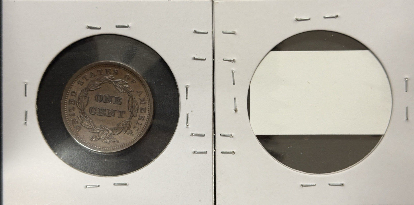 1840 Braided Hair Large Cent Small Date - Almost Uncirculated *Crackout* (40481)