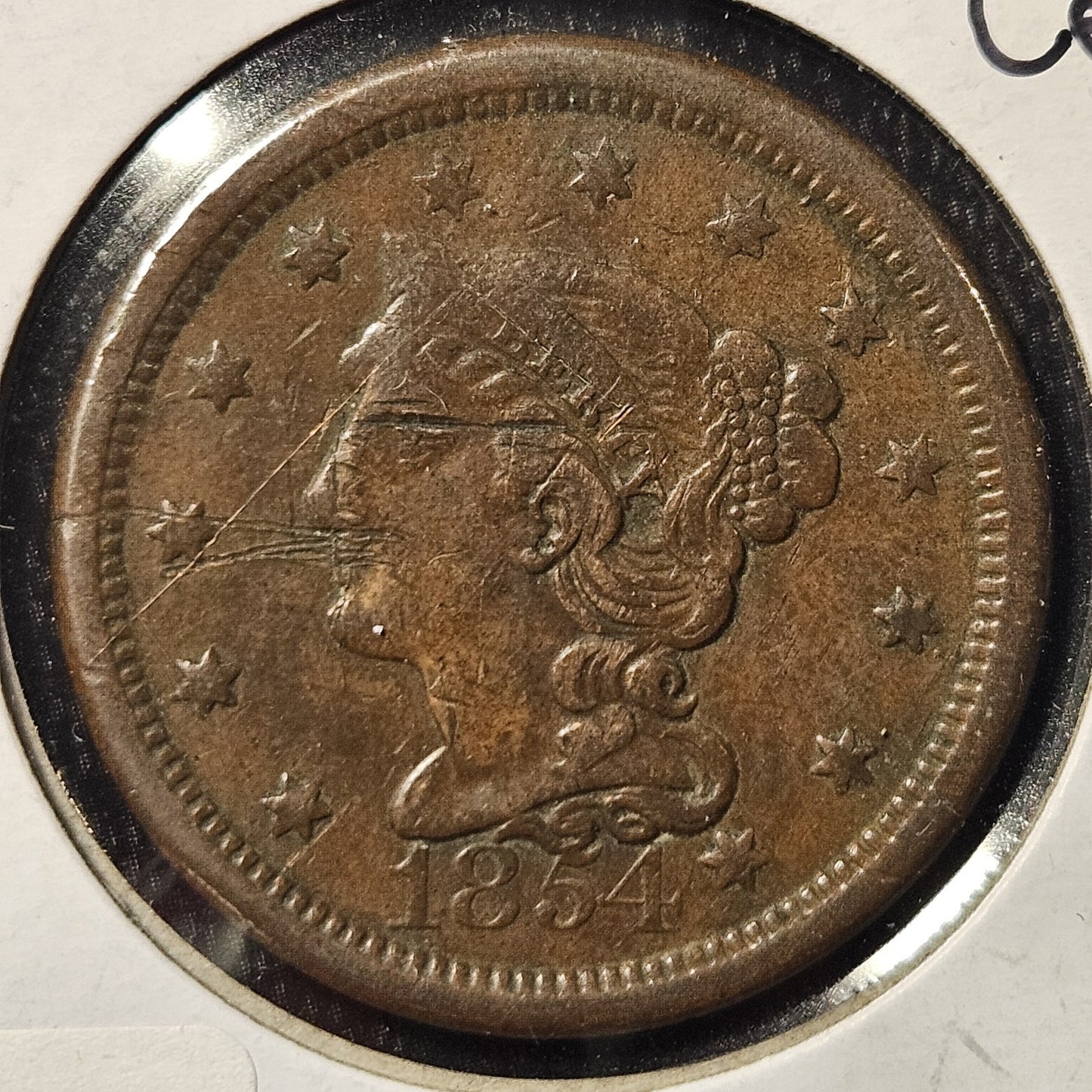 1854 Large Cent Affordable Coin For Your Collection!! B1086