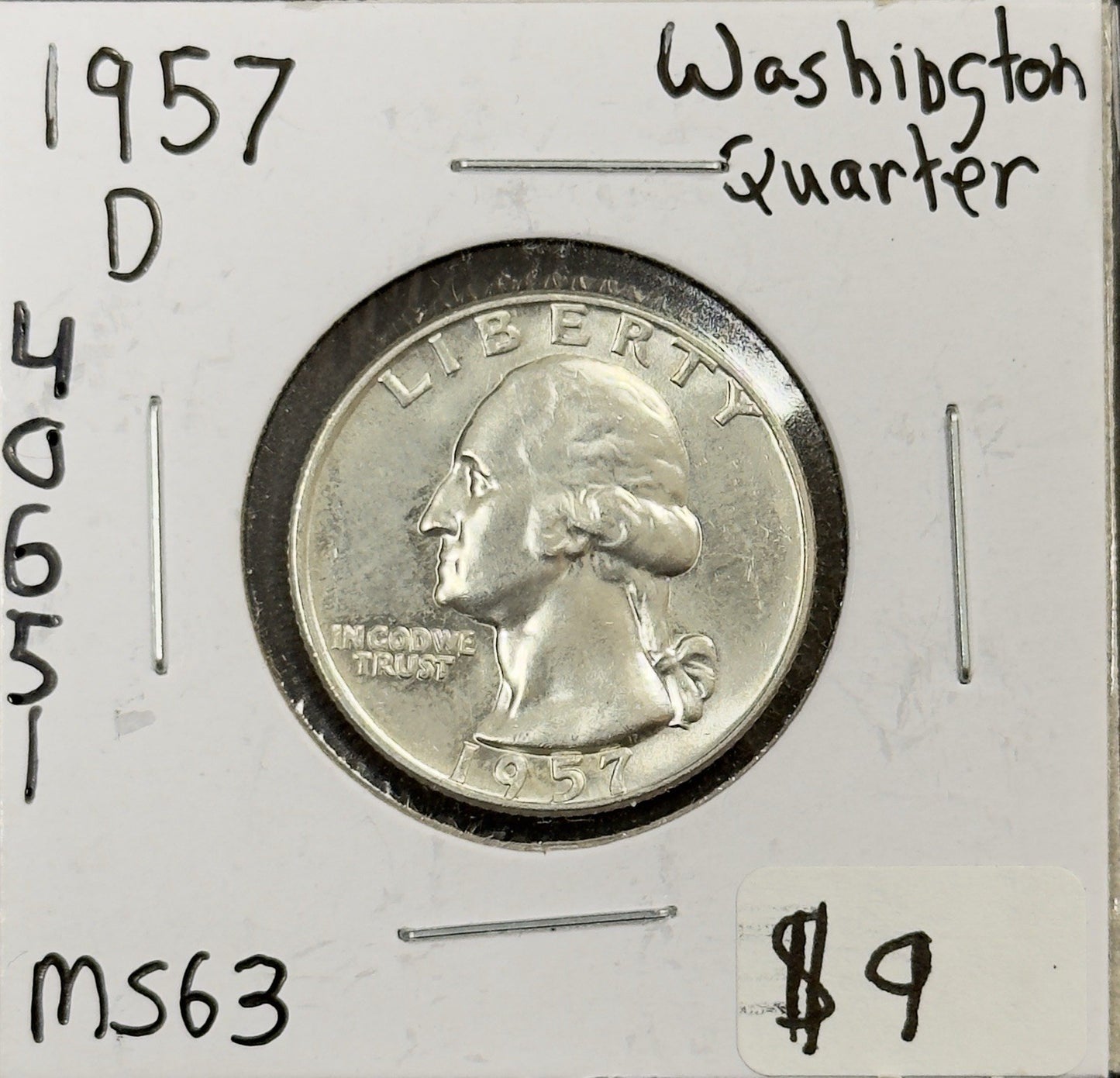 1957 D Washington Quarter - Mint State ( 40651 )