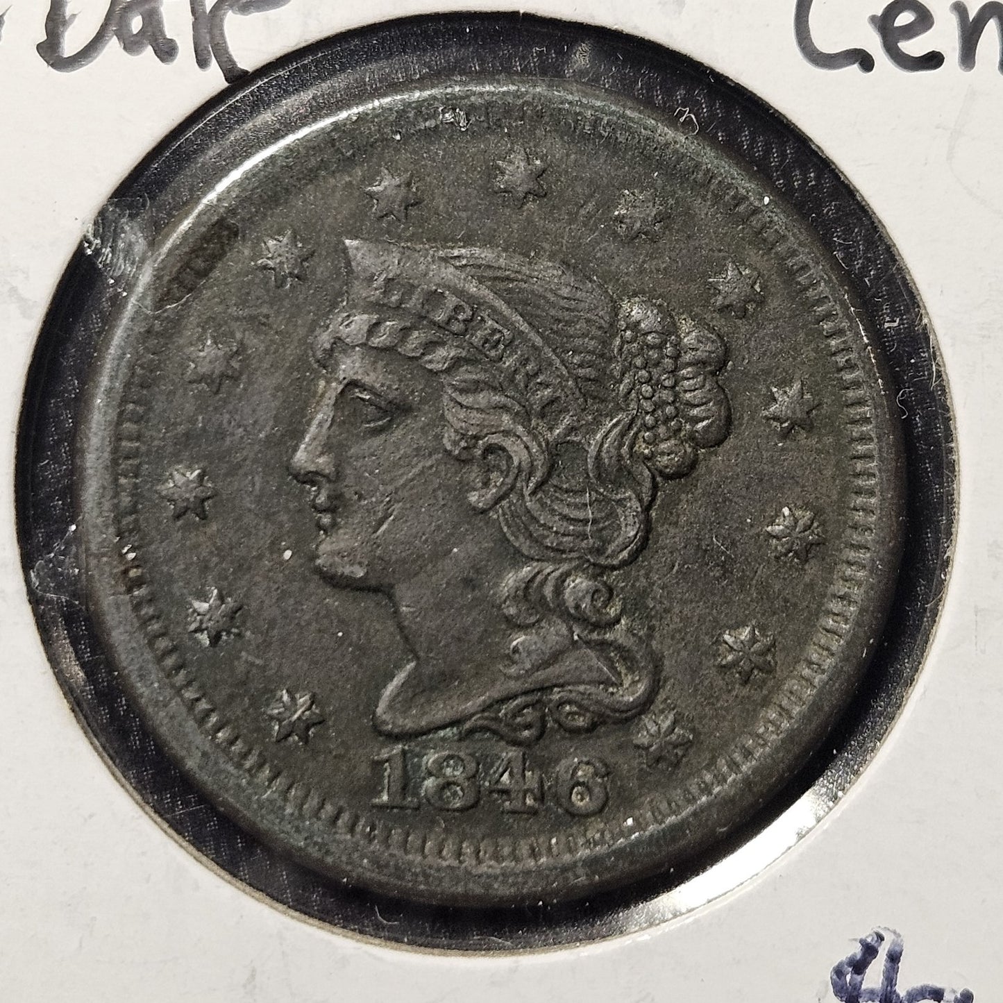 1846 Medium Date Large Cent Extra Fine B1084