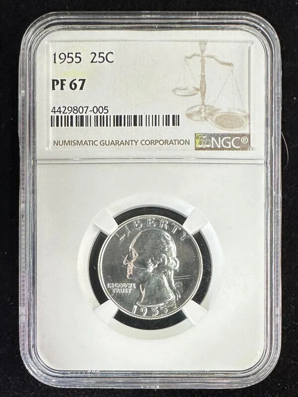 1955-P Washington Quarter NGC PF67