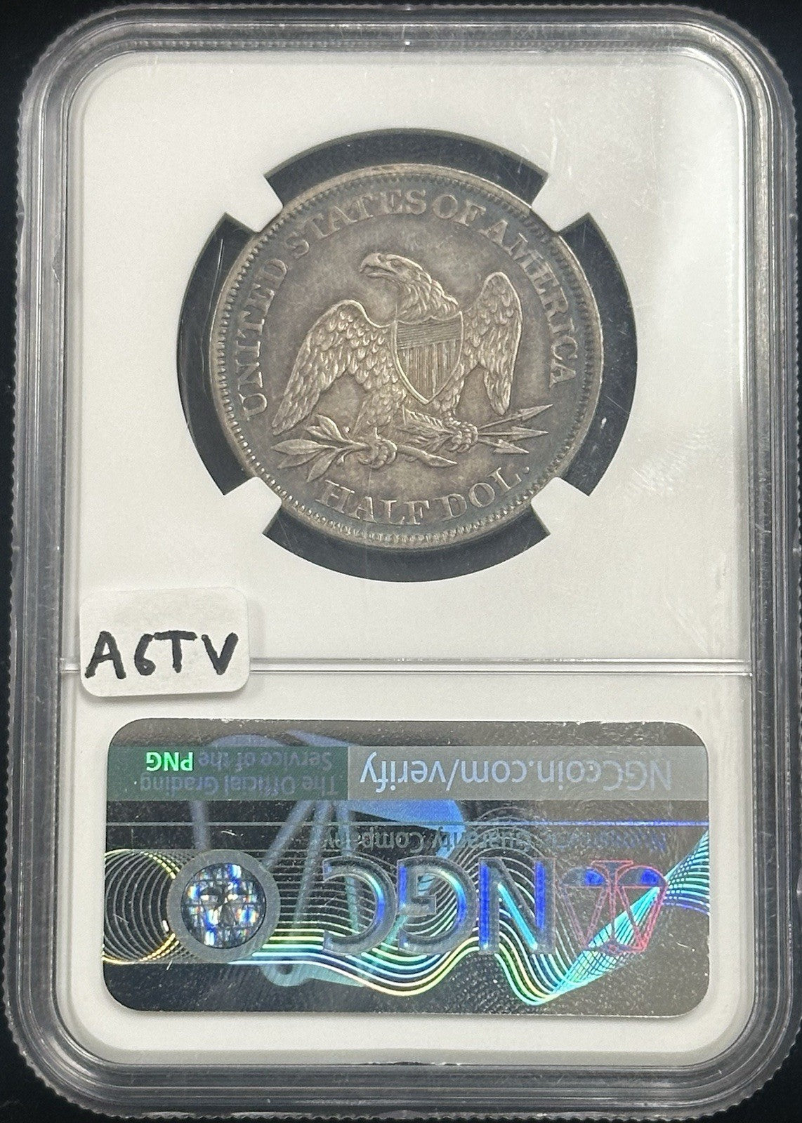 1861 Seated Liberty Half Dollar NGC AU 53 - A6TV