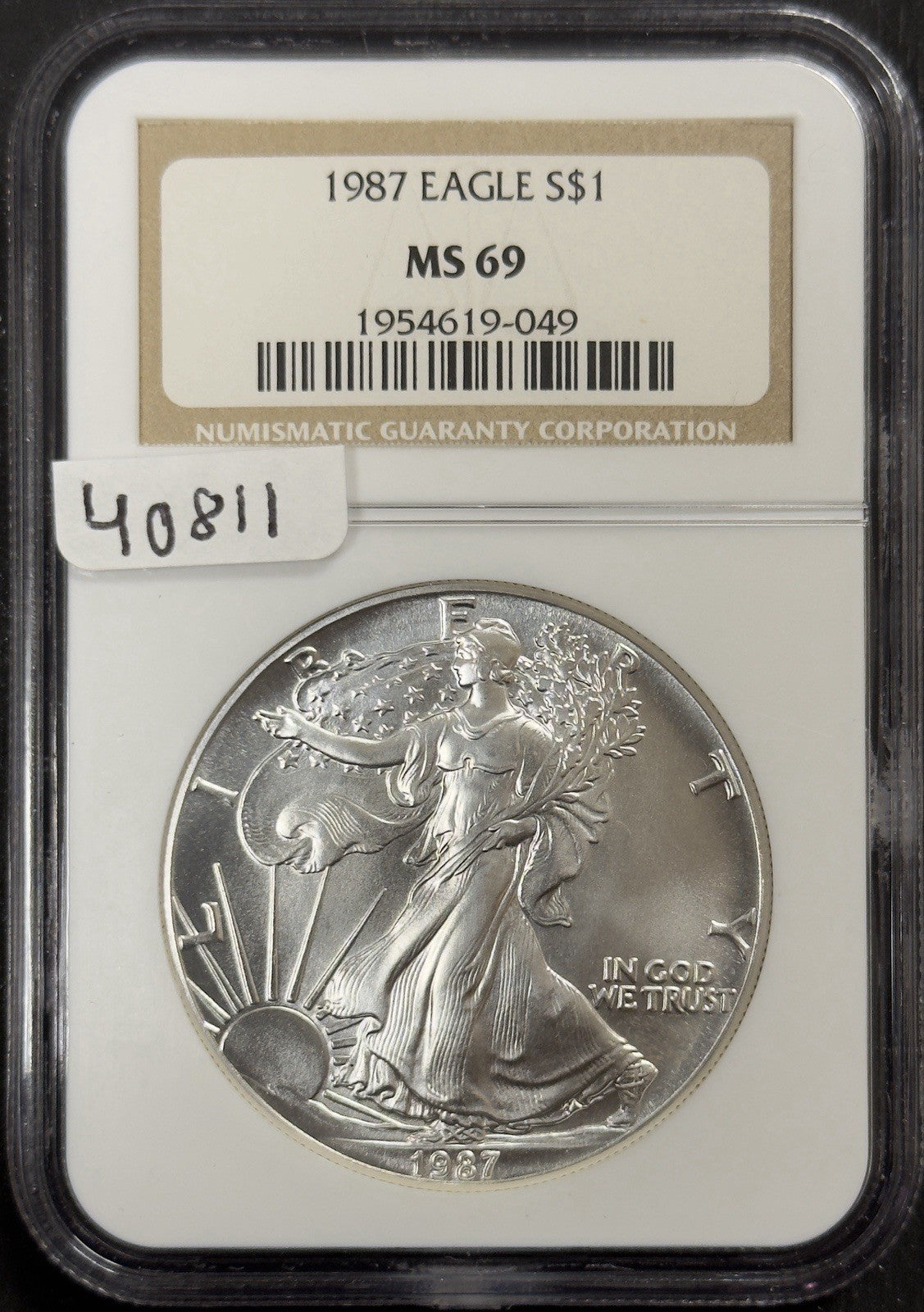 1987 Silver Eagle - NGC MS69 ( 40811 )