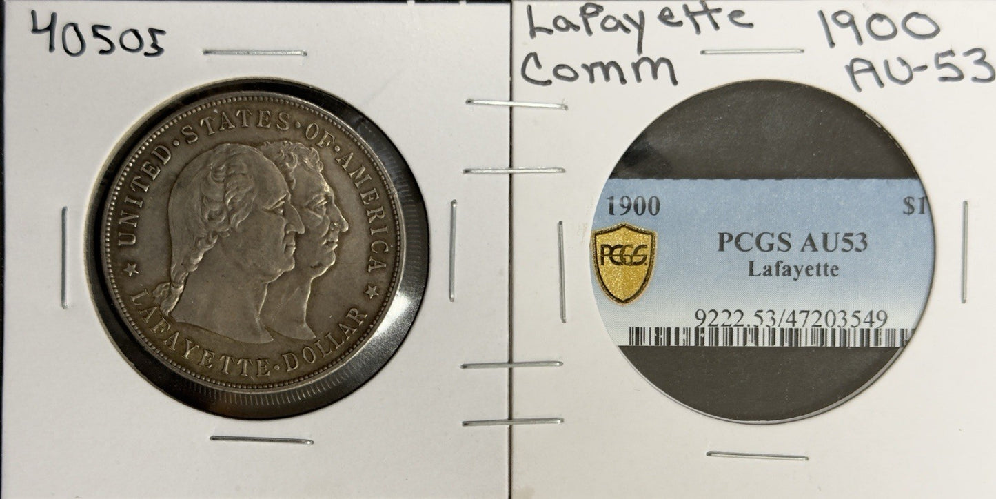 1900 Lafayette Dollar - Almost Uncirculated *Crackout* ( 40505 )