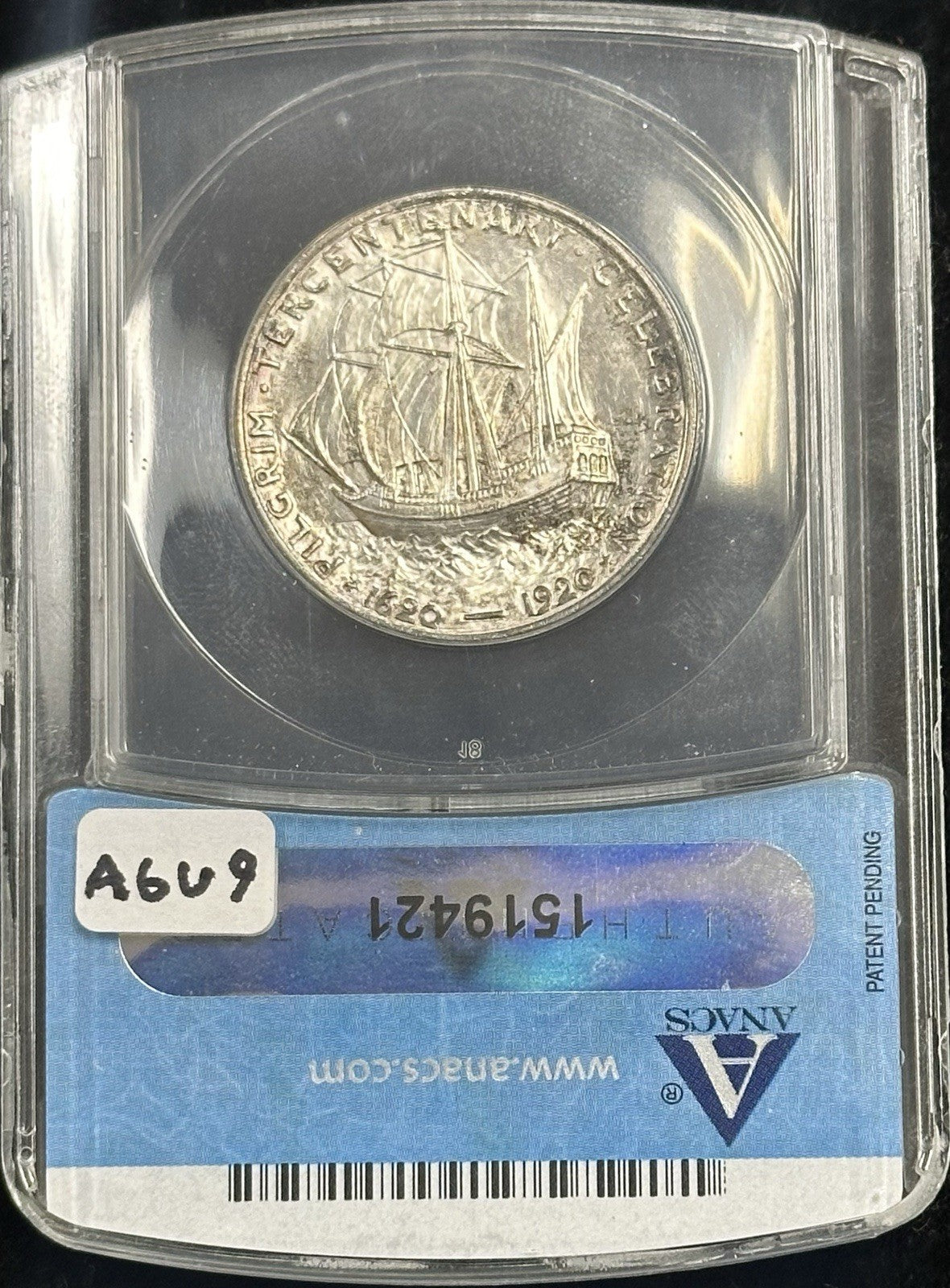 1921 Pilgrim Classic Commemrative Half Dollar ANACS MS64 - A6U9