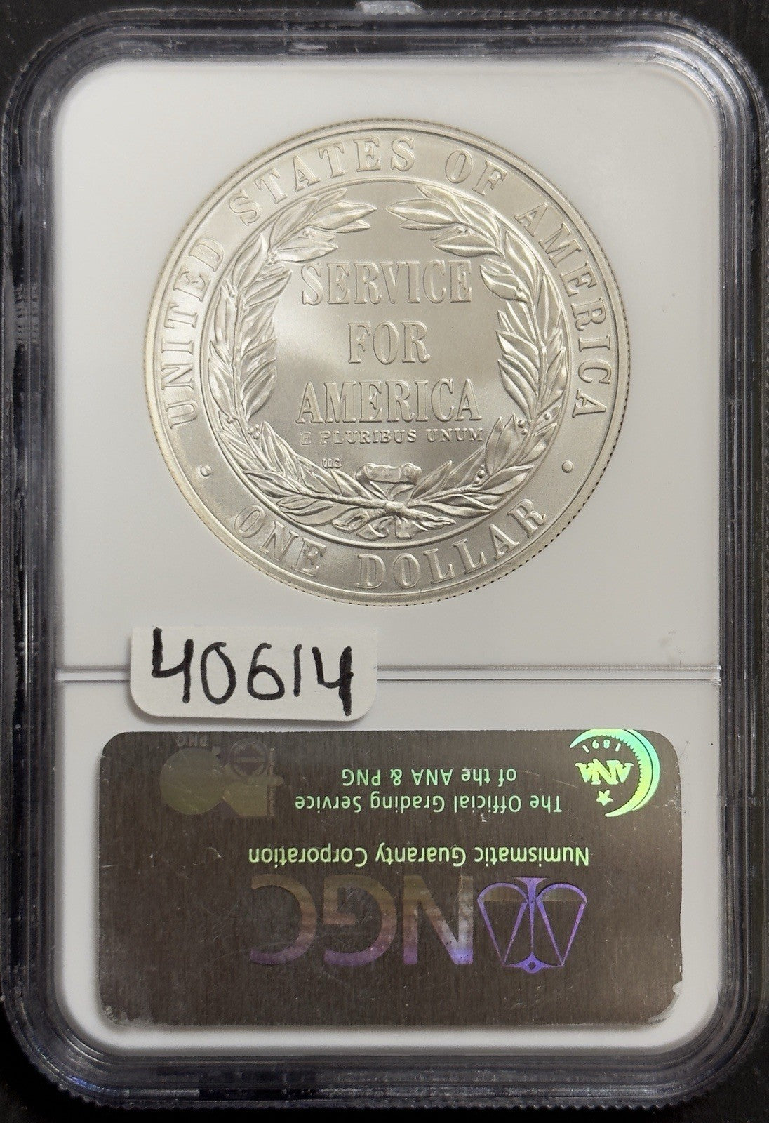 1996 S Community Service Silver Dollar - NGC MS70 ( 40615 )