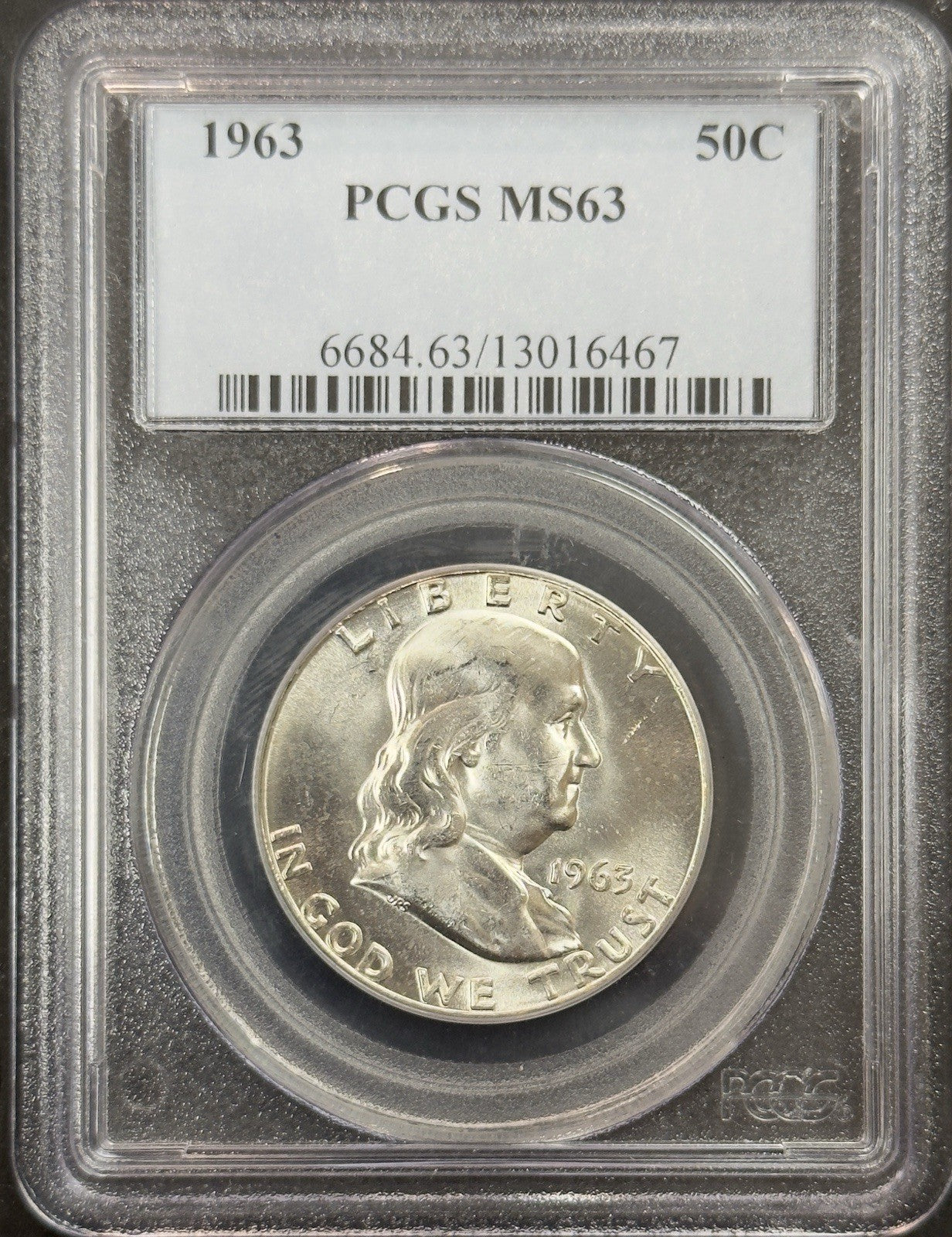 1963 Franklin Half Dollar - PCGS MS63 ( 40526 )