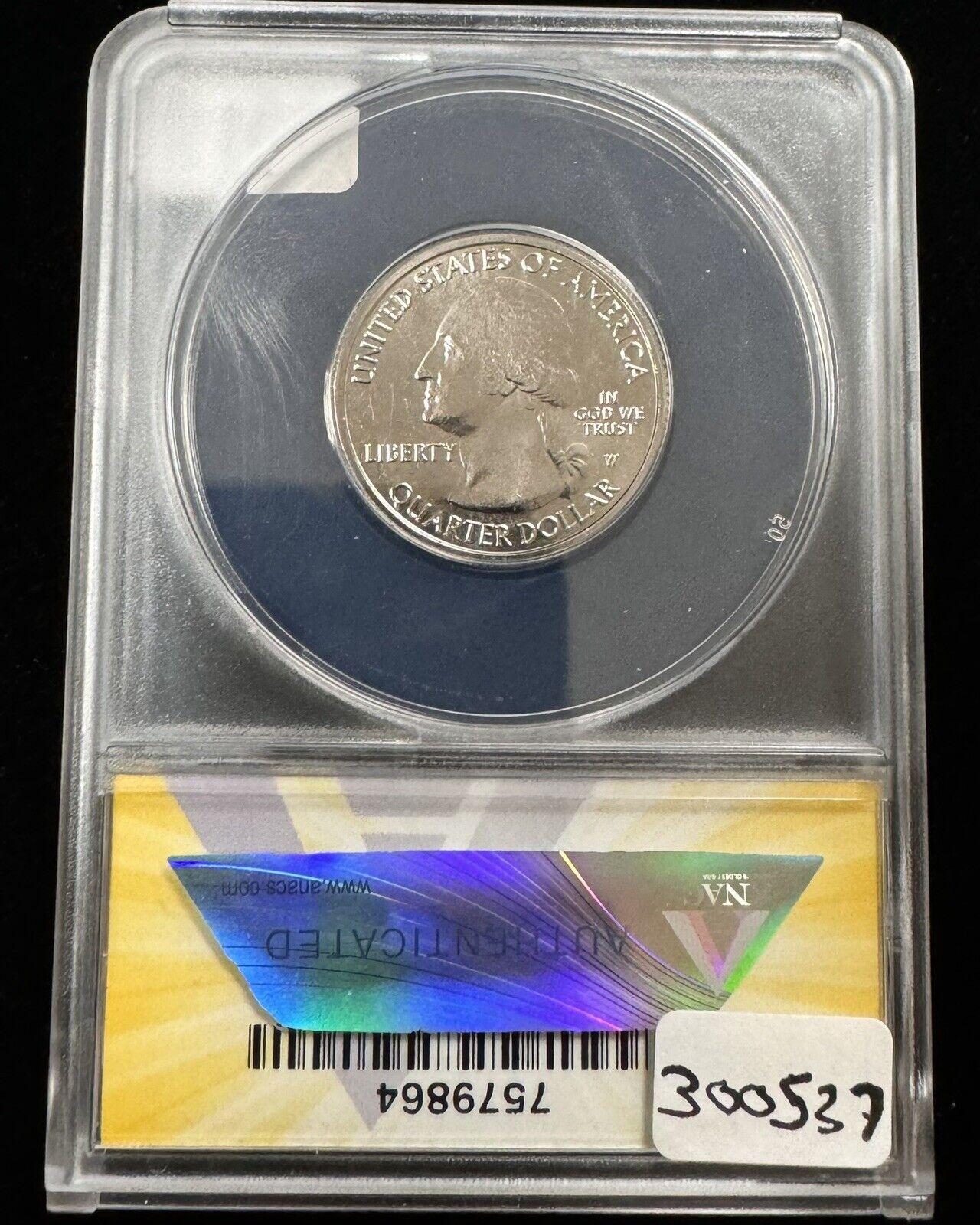 2019 W Washington Quarter Lowell ANACS - MS66