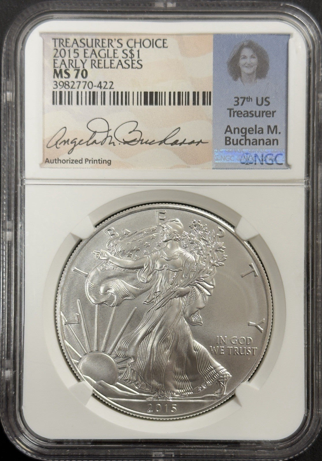2015 Silver Eagle - NGC MS70 ( 40640 )