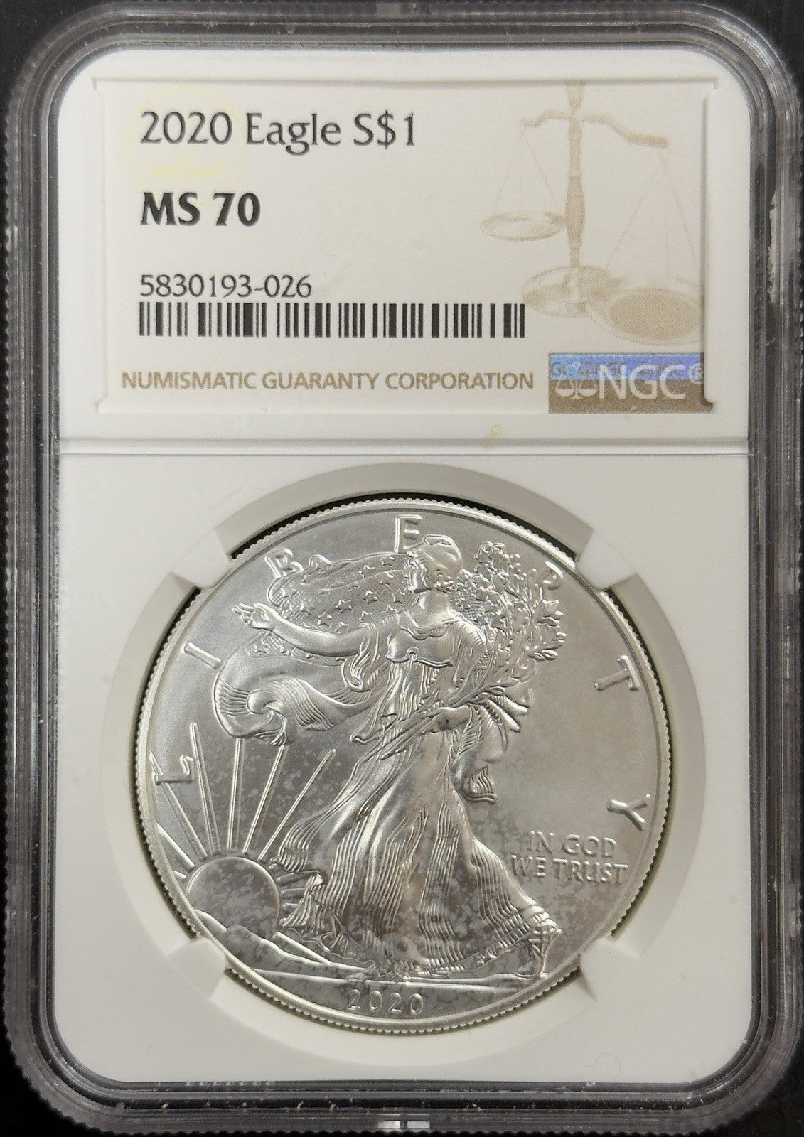 2020 American Eagle - NGC MS70 ( 40628 )