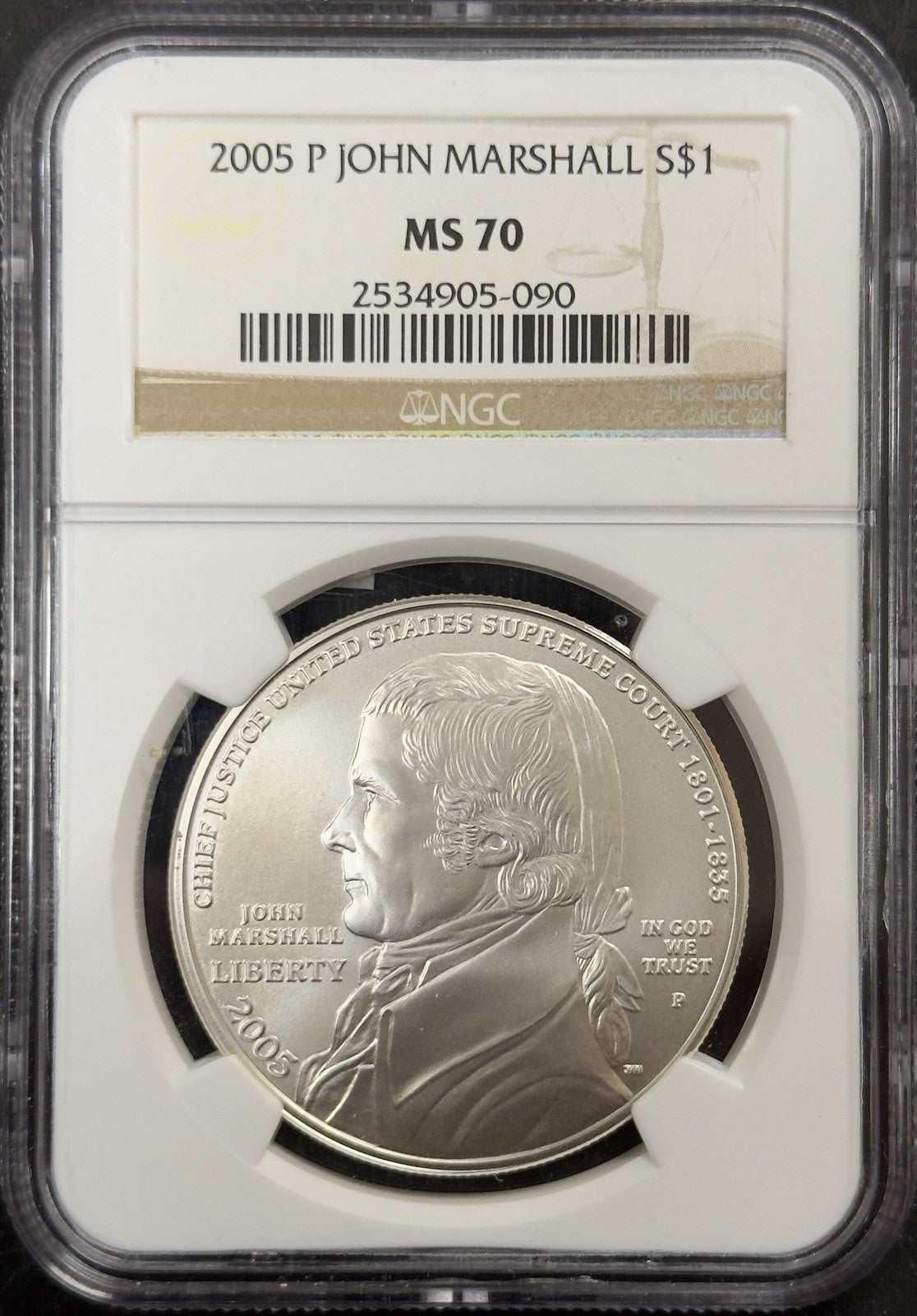 2005 P Chief Justice John Marshall - NGC MS70 ( 40605 )
