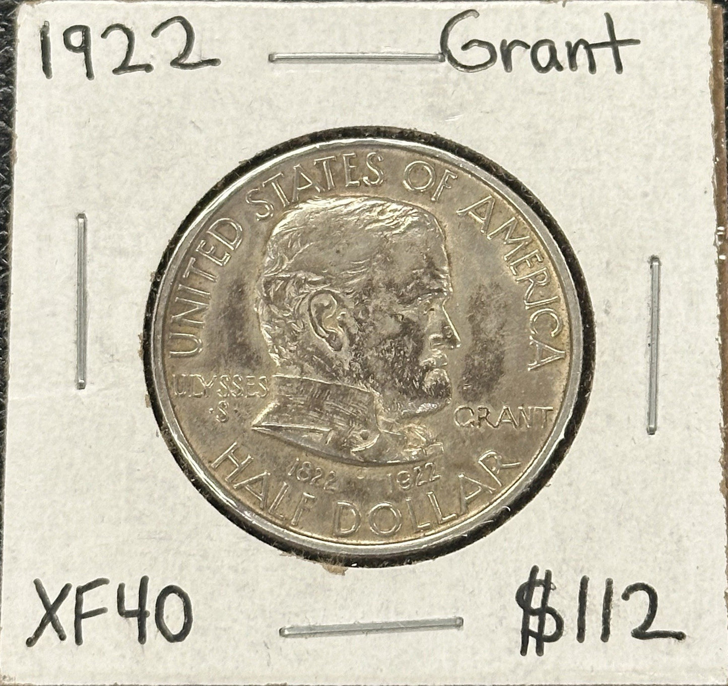 1922 Grant Commemorative Half Dollar - Extra Fine - JP156