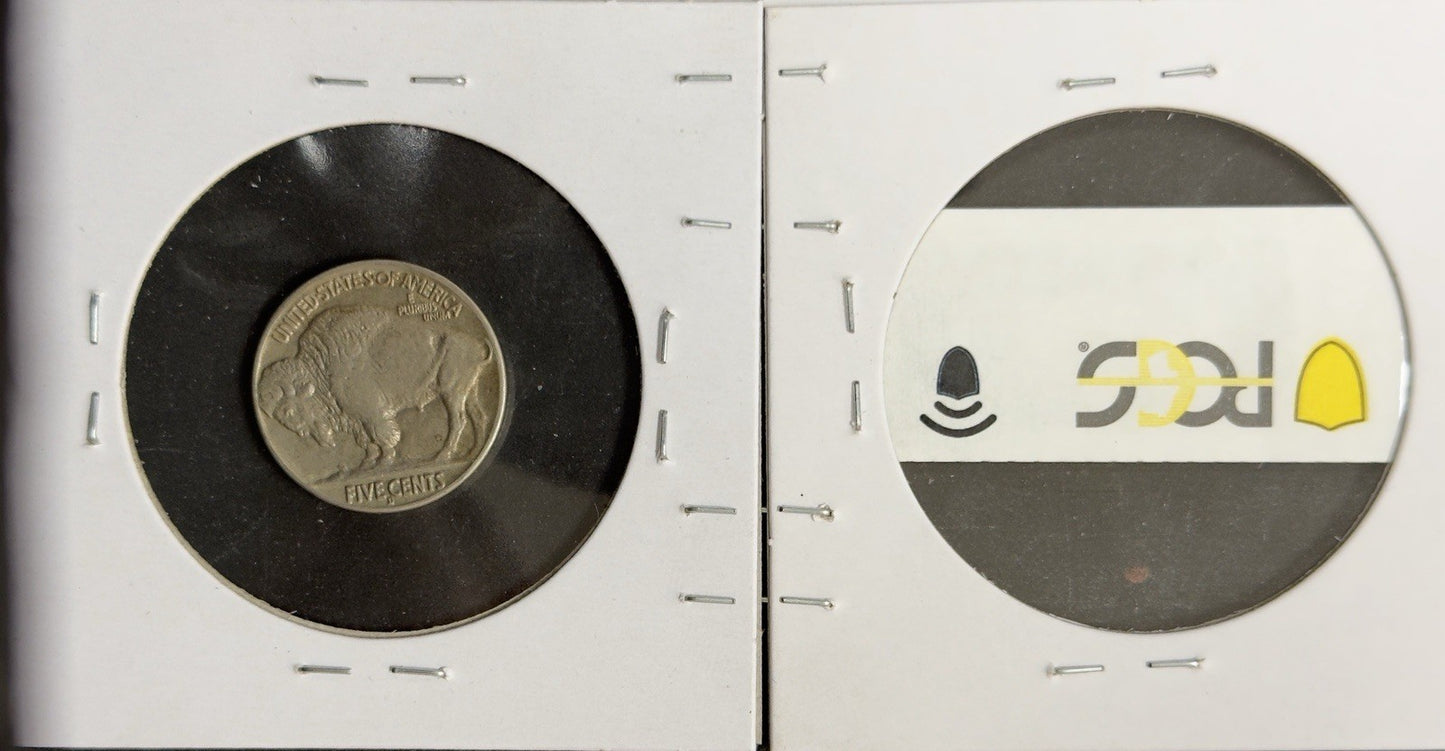 1913 D Buffalo Nickel Type 2 - Almost Uncirculated *Crackout* ( 40492 )