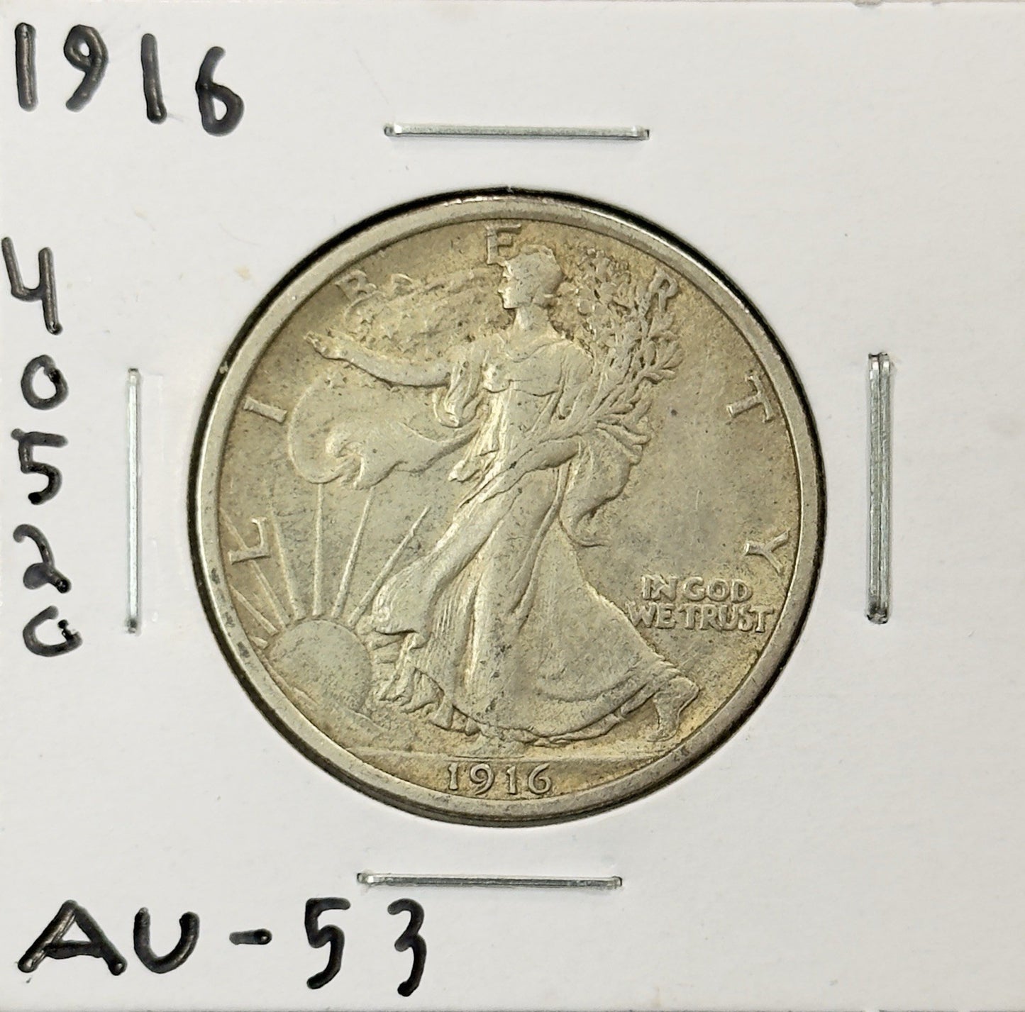 1916 Walking Liberty Half Dollar - Almost Uncirculated ( 40520 )