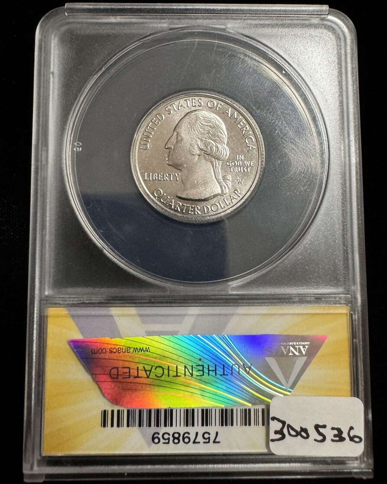 2019 W Quarter ANACS - MS67 San Antonio Missions