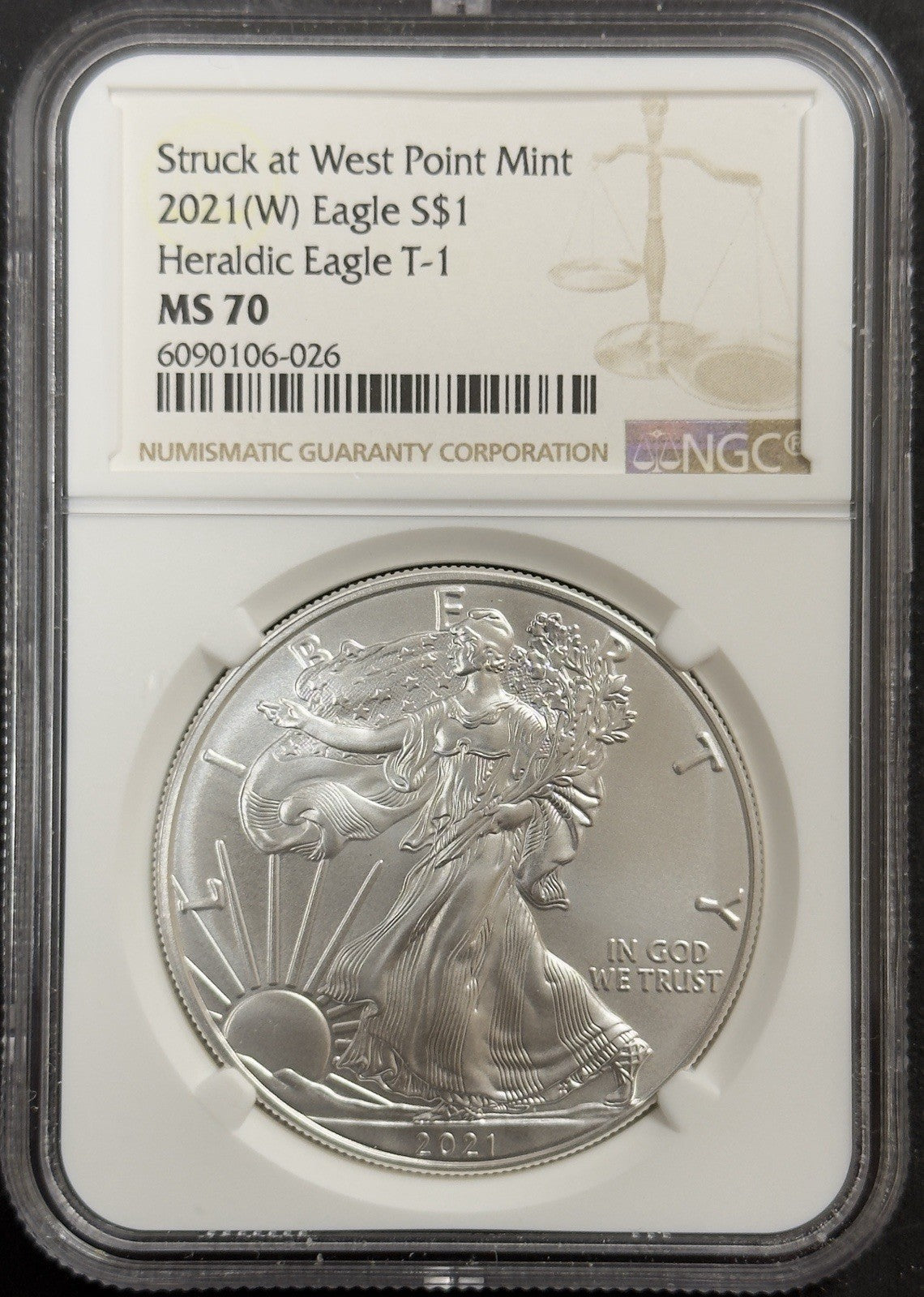 2021 (W) Silver Eagle - NGC MS70 ( 40633 )