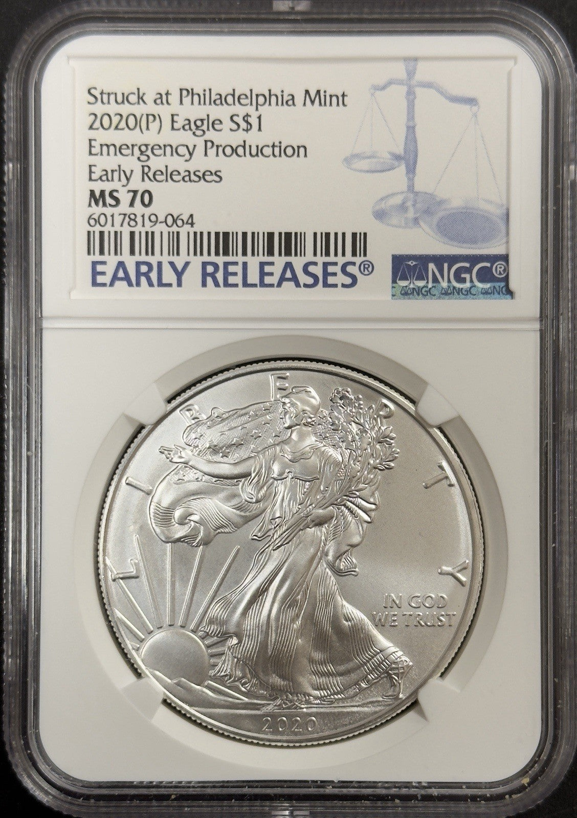 2020 (P) American Eagle - NGC MS70 ( 40631 )