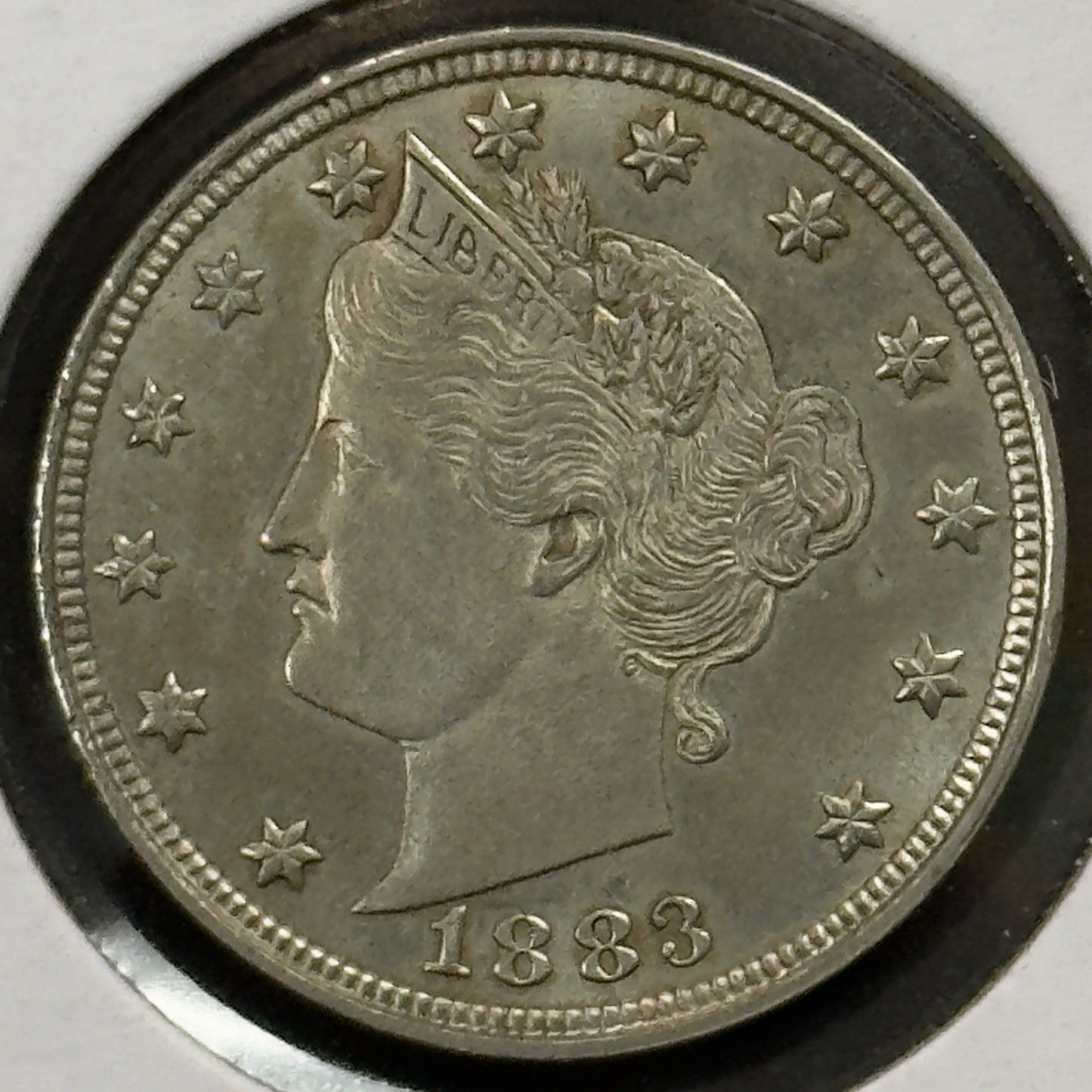 1883 V Nickel No Cents - Almost Uncirculated ( 40514 )