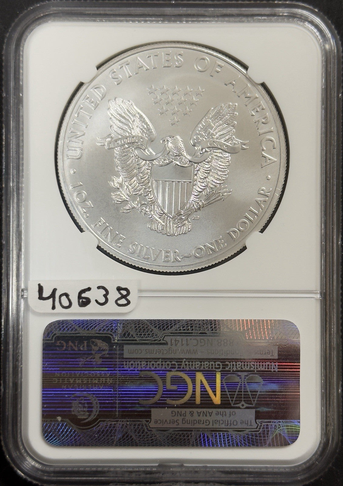 2012 Silver Eagle - NGC MS70 ( 40638 )