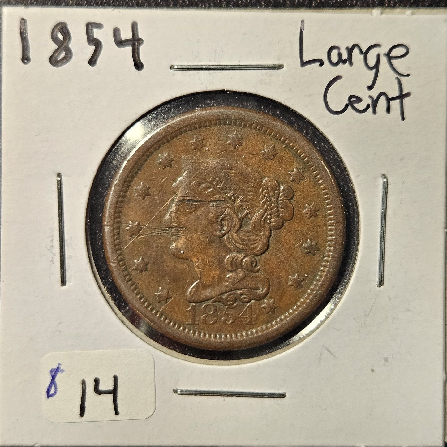 1854 Large Cent Affordable Coin For Your Collection!! B1086